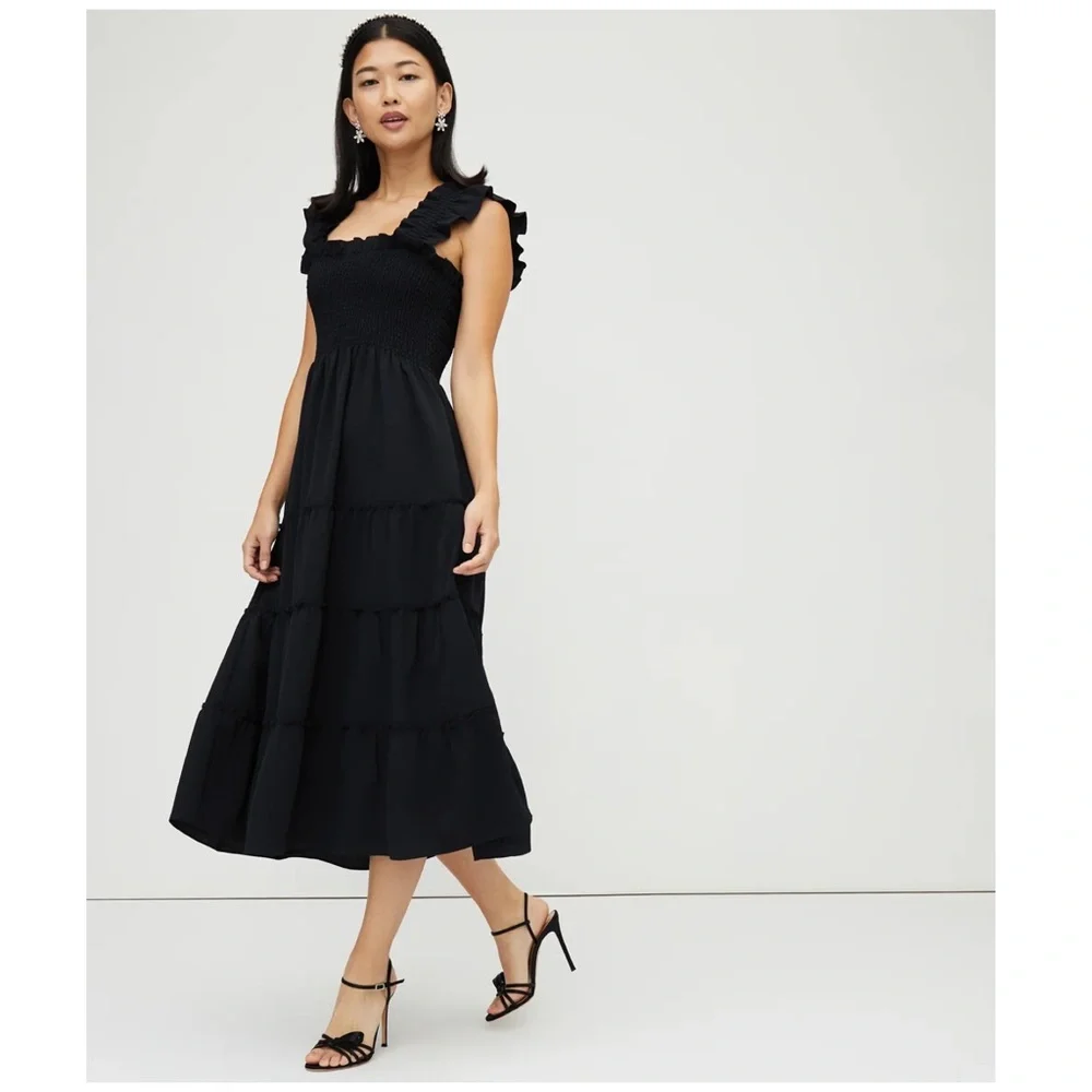HILL HOUSE Ellie Wrinkle Resistant Crepe Dress - Black